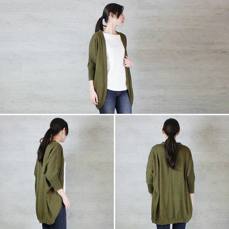 綿ニットドルマンカーディガン トップス 夏服 | atONE | 詳細画像3 