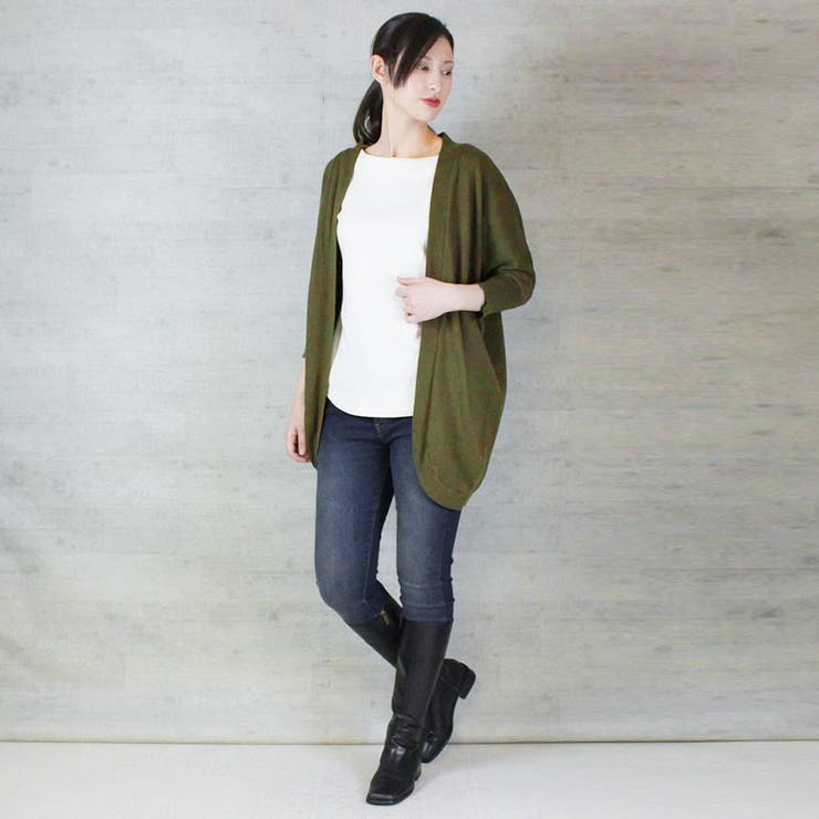綿ニットドルマンカーディガン トップス 夏服 | atONE | 詳細画像42 