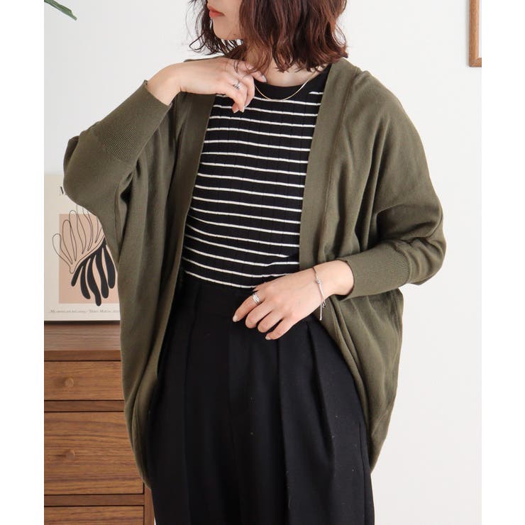 綿ニットドルマンカーディガン トップス 夏服 | atONE | 詳細画像56 