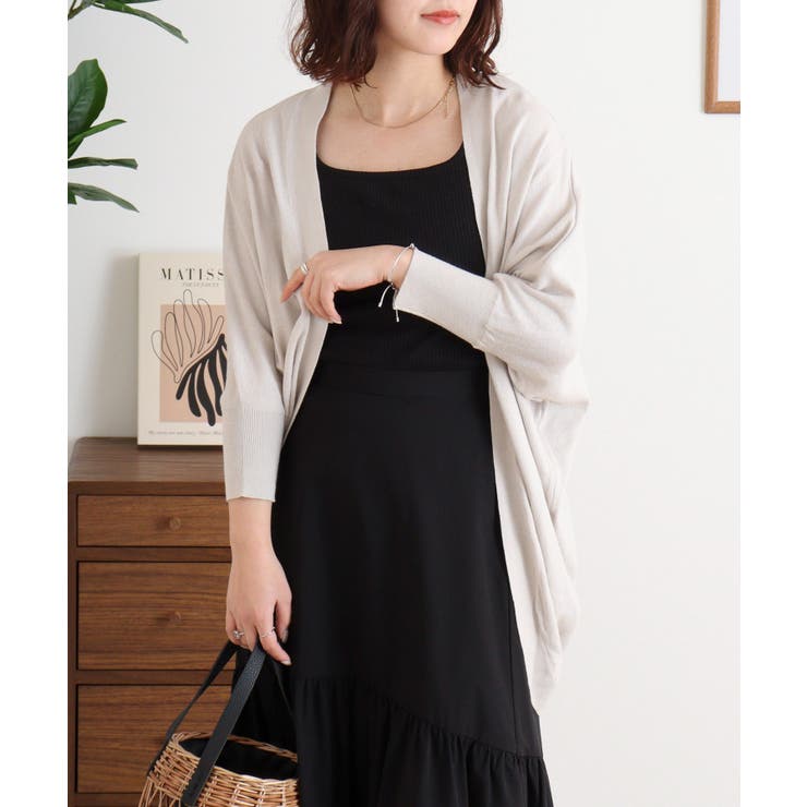 綿ニットドルマンカーディガン トップス 夏服 | atONE | 詳細画像62 