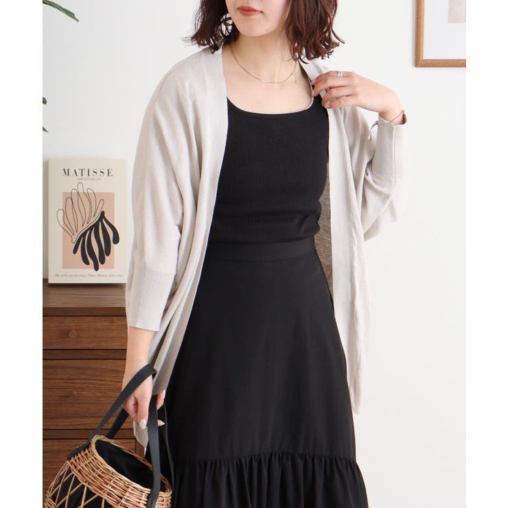 綿ニットドルマンカーディガン トップス 夏服 | atONE | 詳細画像64 