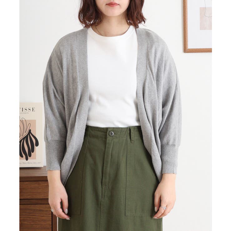 綿ニットドルマンカーディガン トップス 夏服 | atONE | 詳細画像70 