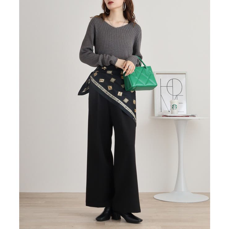 Vネックリブニット | atONE | 詳細画像64 