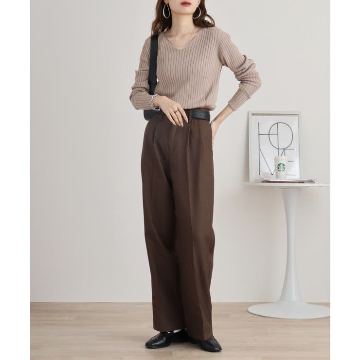 Vネックリブニット | atONE | 詳細画像69 