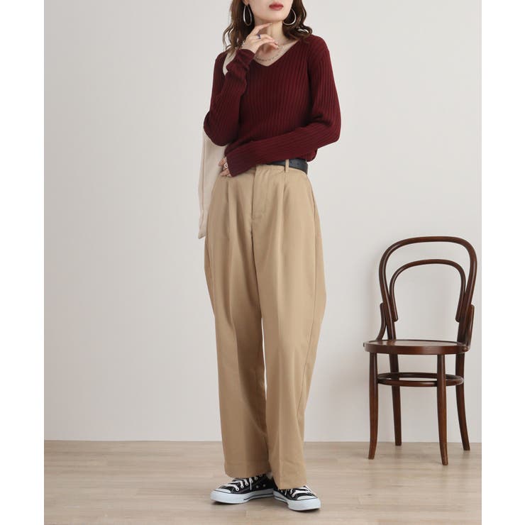 Vネックリブニット | atONE | 詳細画像73 