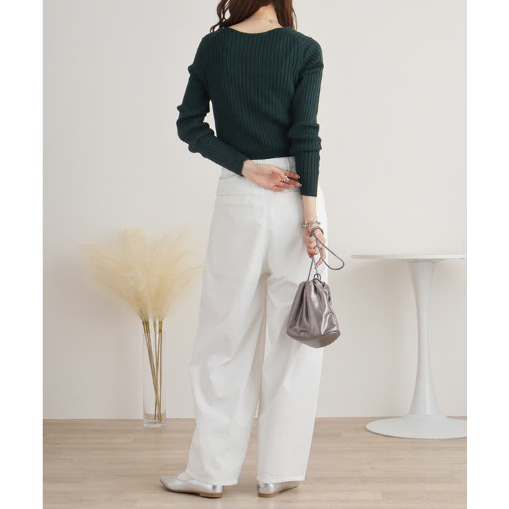 Vネックリブニット | atONE | 詳細画像78 