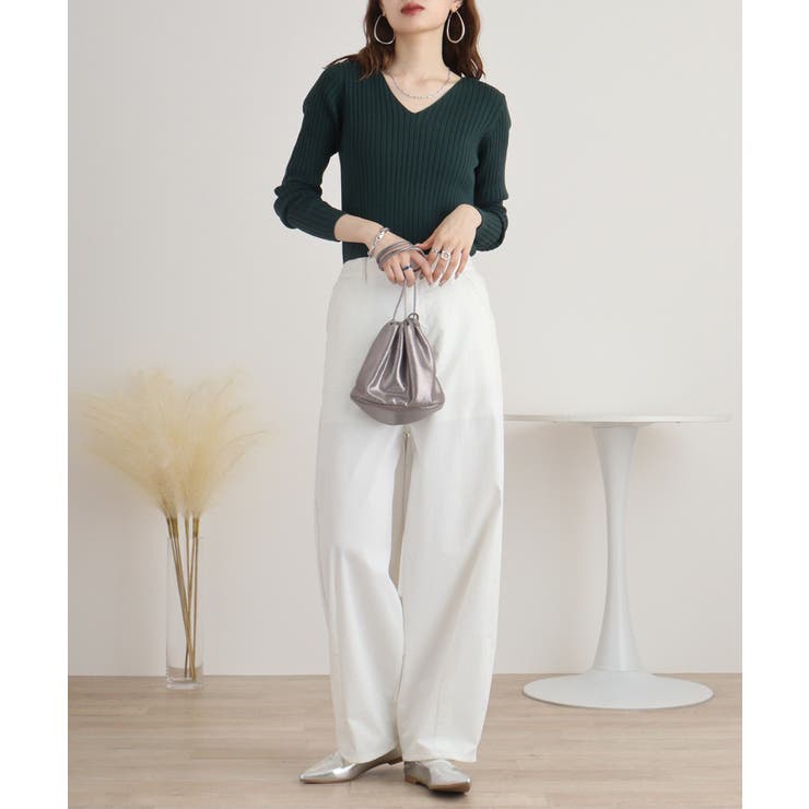 Vネックリブニット | atONE | 詳細画像79 