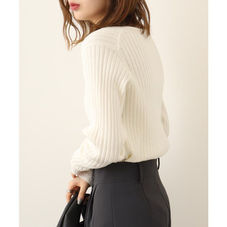 Vネックリブニット | atONE | 詳細画像80 