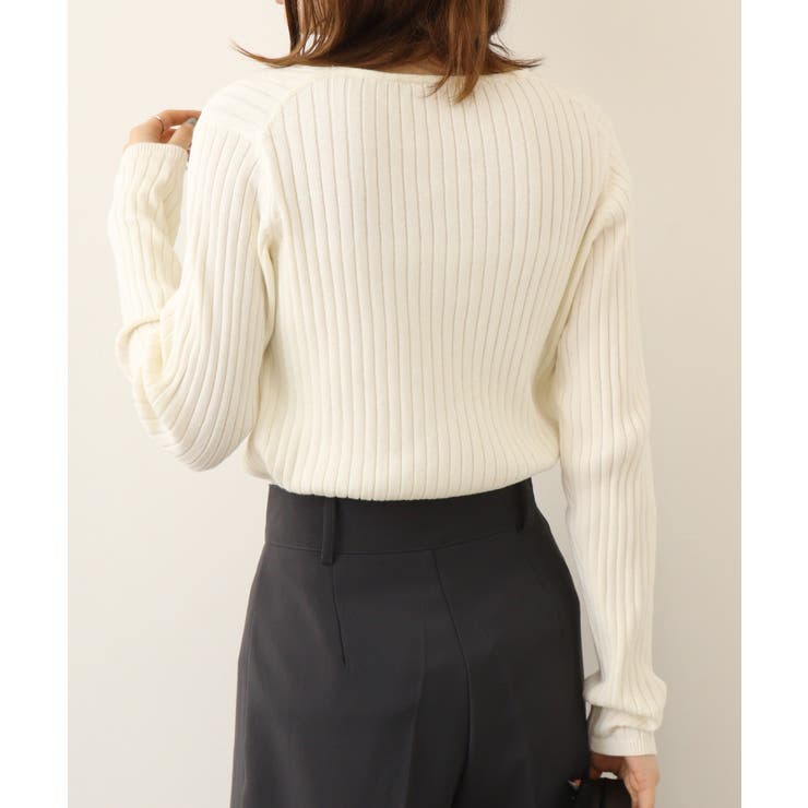 Vネックリブニット | atONE | 詳細画像81 