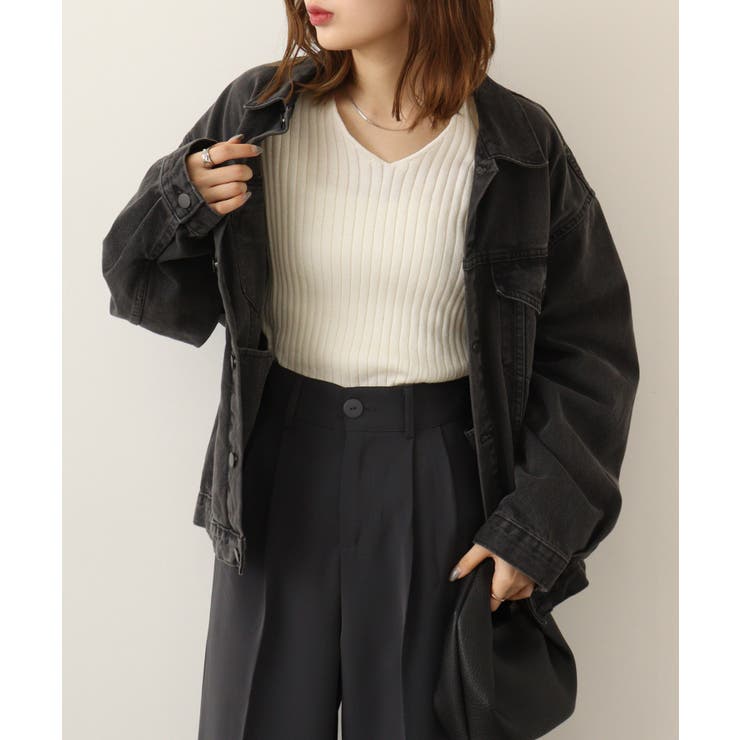 Vネックリブニット | atONE | 詳細画像83 