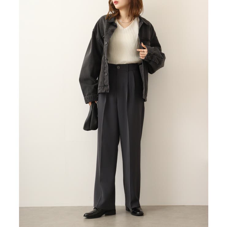 Vネックリブニット | atONE | 詳細画像84 