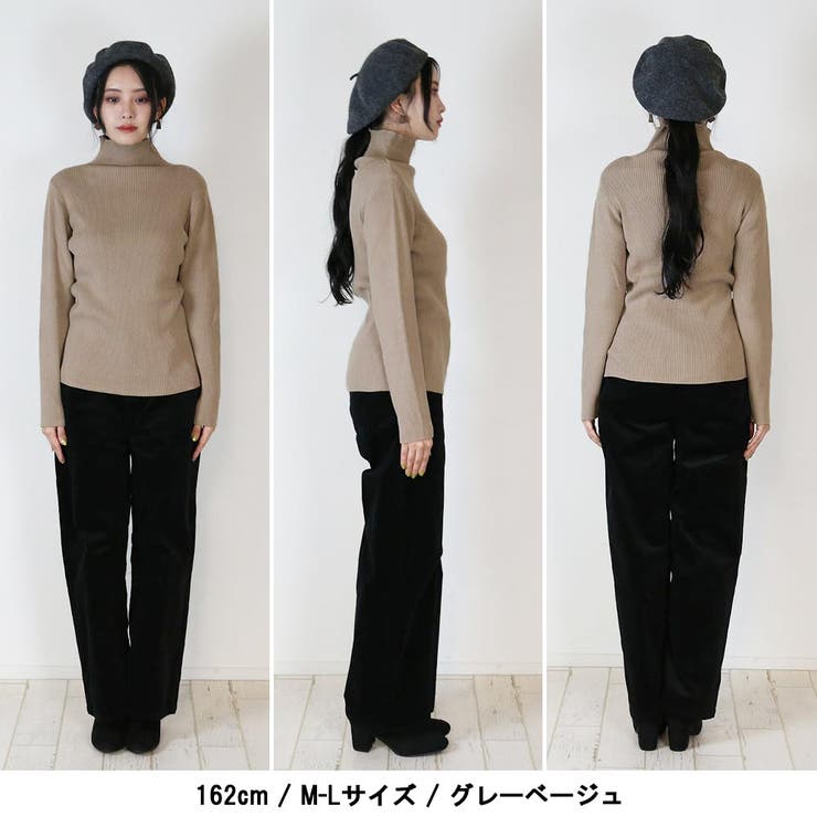 タートルネックリブニット | atONE | 詳細画像10 