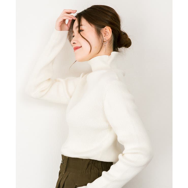 タートルネックリブニット | atONE | 詳細画像19 