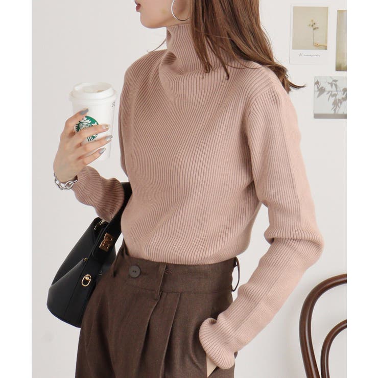 タートルネックリブニット | atONE | 詳細画像50 