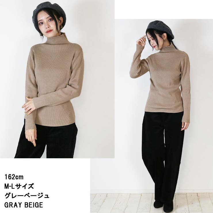 タートルネックリブニット | atONE | 詳細画像6 