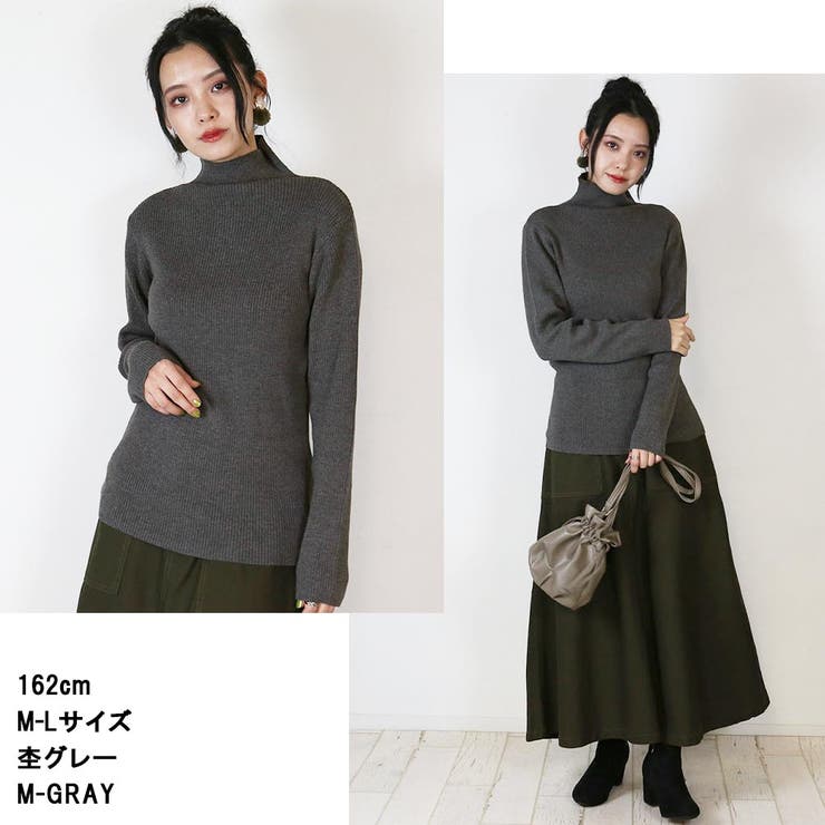 タートルネックリブニット | atONE | 詳細画像7 