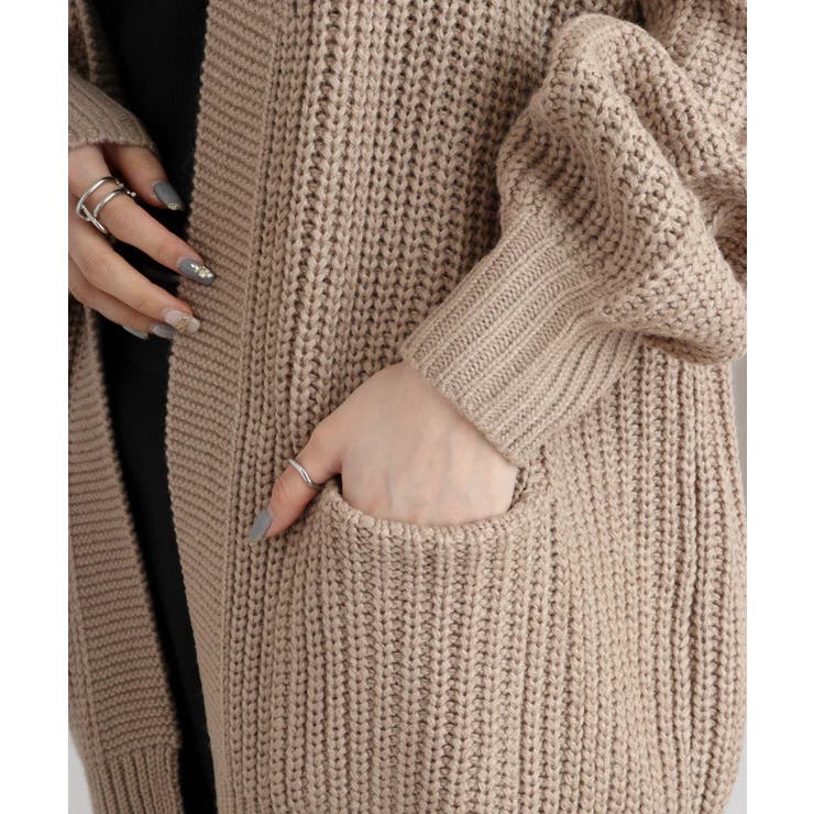 ビッグシルエットボリュームスリーブカーディガン | atONE | 詳細画像35 