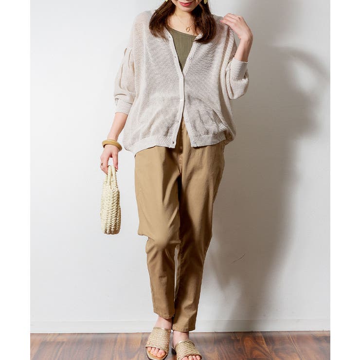 メッシュ編みVネックカーディガン サマーニット | atONE | 詳細画像17 