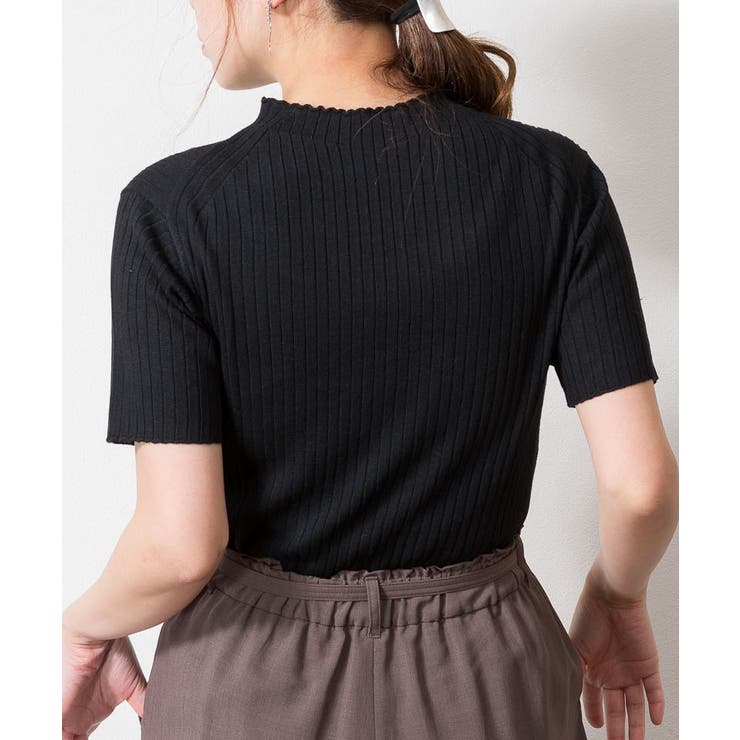 プチハイネックハーフスリーブサマーニット | atONE | 詳細画像10 