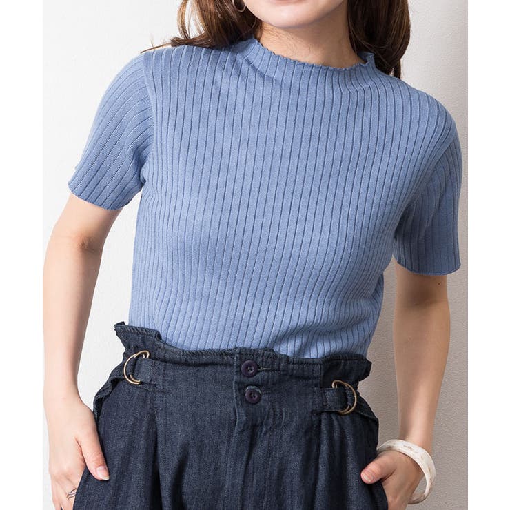 プチハイネックハーフスリーブサマーニット | atONE | 詳細画像15 