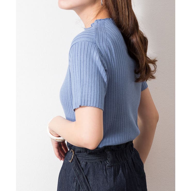 プチハイネックハーフスリーブサマーニット | atONE | 詳細画像16 