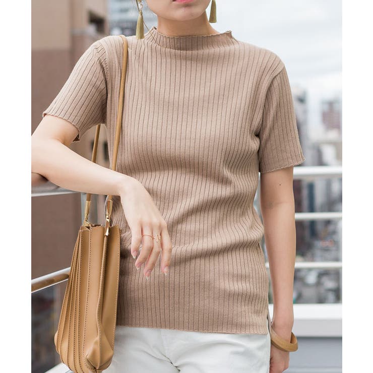 プチハイネックハーフスリーブサマーニット | atONE | 詳細画像21 