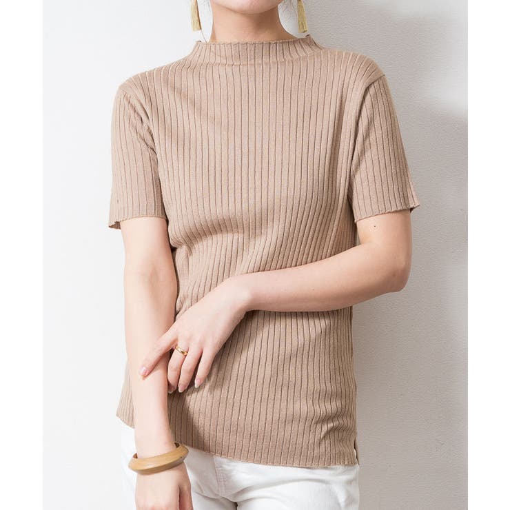 プチハイネックハーフスリーブサマーニット | atONE | 詳細画像22 