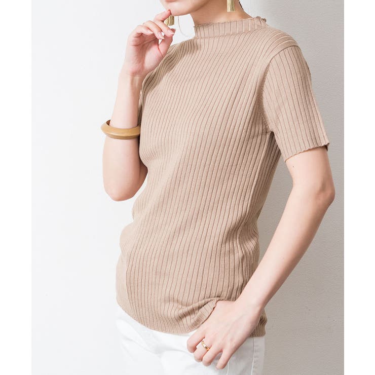 プチハイネックハーフスリーブサマーニット | atONE | 詳細画像23 