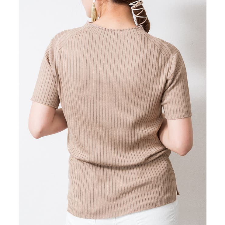 プチハイネックハーフスリーブサマーニット | atONE | 詳細画像24 