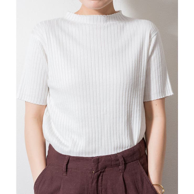 プチハイネックハーフスリーブサマーニット | atONE | 詳細画像28 