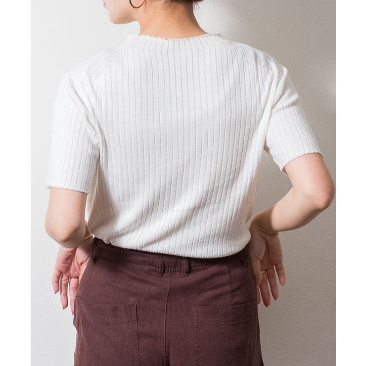 プチハイネックハーフスリーブサマーニット | atONE | 詳細画像31 