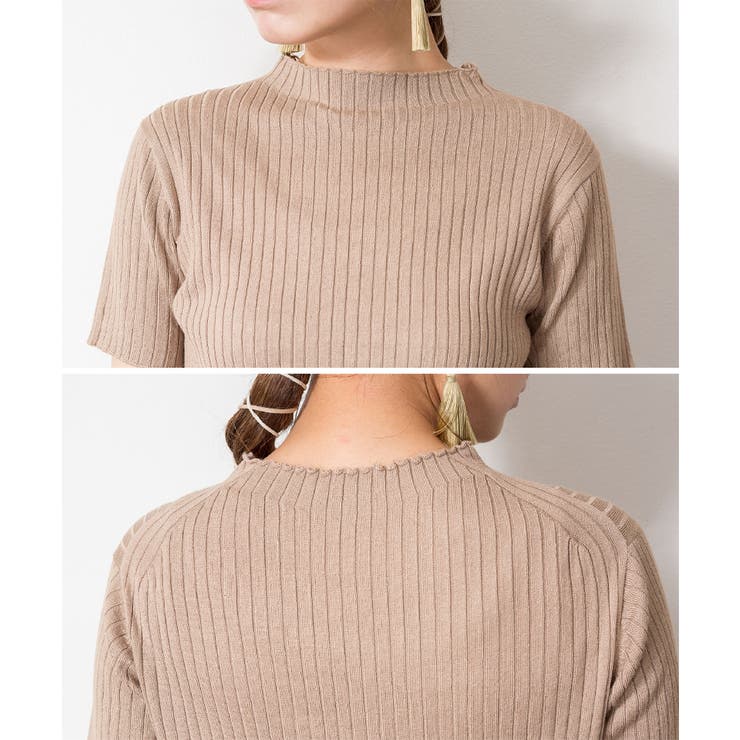 プチハイネックハーフスリーブサマーニット | atONE | 詳細画像37 