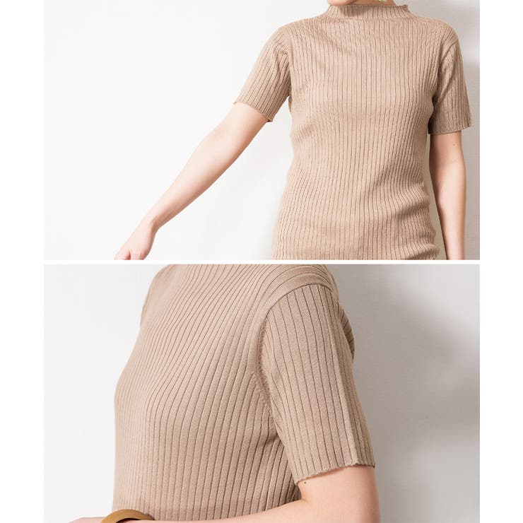 プチハイネックハーフスリーブサマーニット | atONE | 詳細画像38 