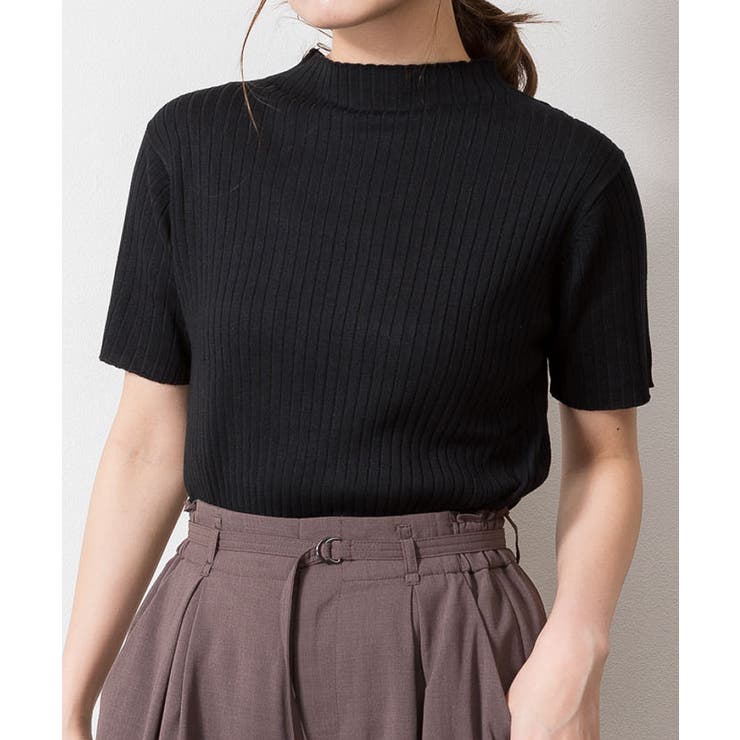 プチハイネックハーフスリーブサマーニット | atONE | 詳細画像7 