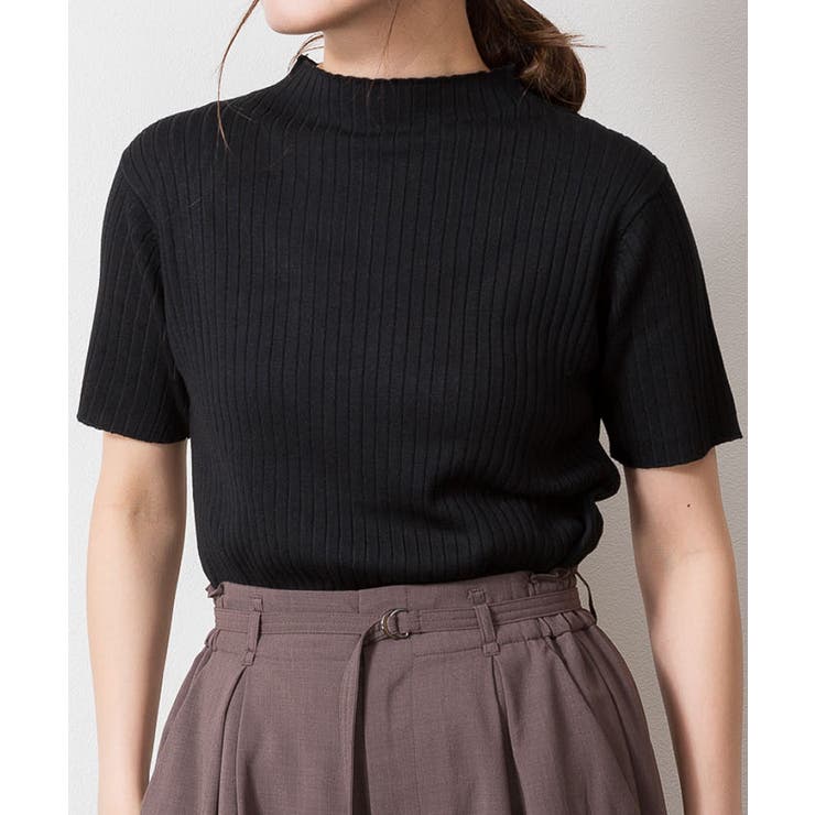 プチハイネックハーフスリーブサマーニット | atONE | 詳細画像8 