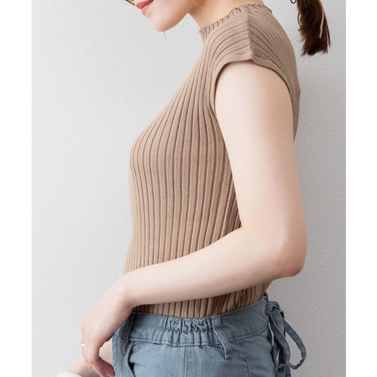 プチハイネックフレンチスリーブサマーニット | atONE | 詳細画像23 