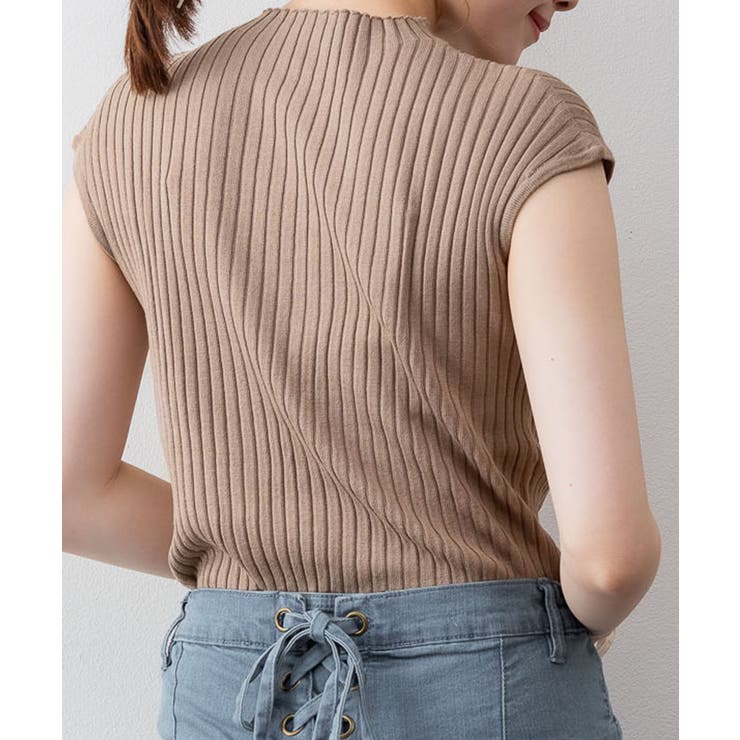 プチハイネックフレンチスリーブサマーニット | atONE | 詳細画像24 