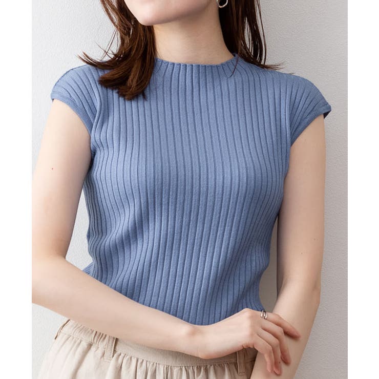 プチハイネックフレンチスリーブサマーニット | atONE | 詳細画像29 