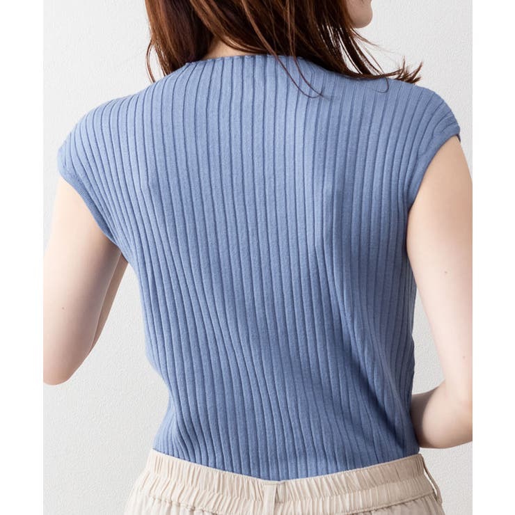 プチハイネックフレンチスリーブサマーニット | atONE | 詳細画像31 