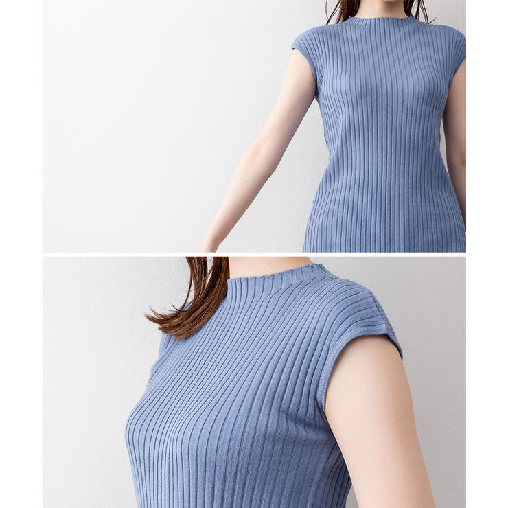 プチハイネックフレンチスリーブサマーニット | atONE | 詳細画像38 