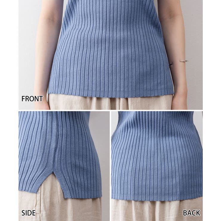 プチハイネックフレンチスリーブサマーニット | atONE | 詳細画像39 