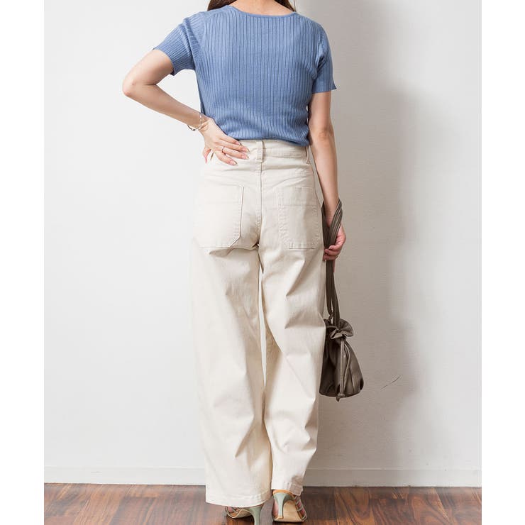 Vネックハーフスリーブサマーニット | atONE | 詳細画像20 