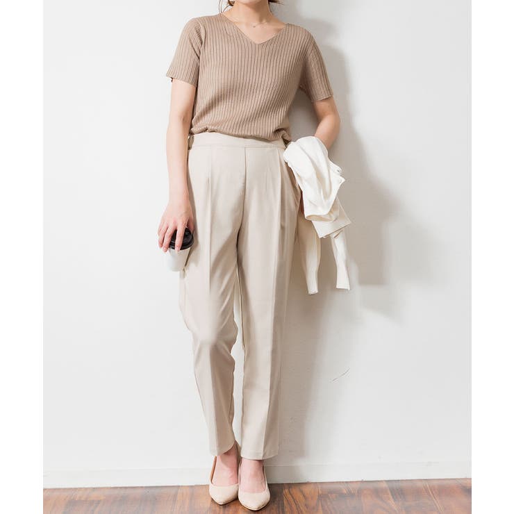 Vネックハーフスリーブサマーニット | atONE | 詳細画像25 