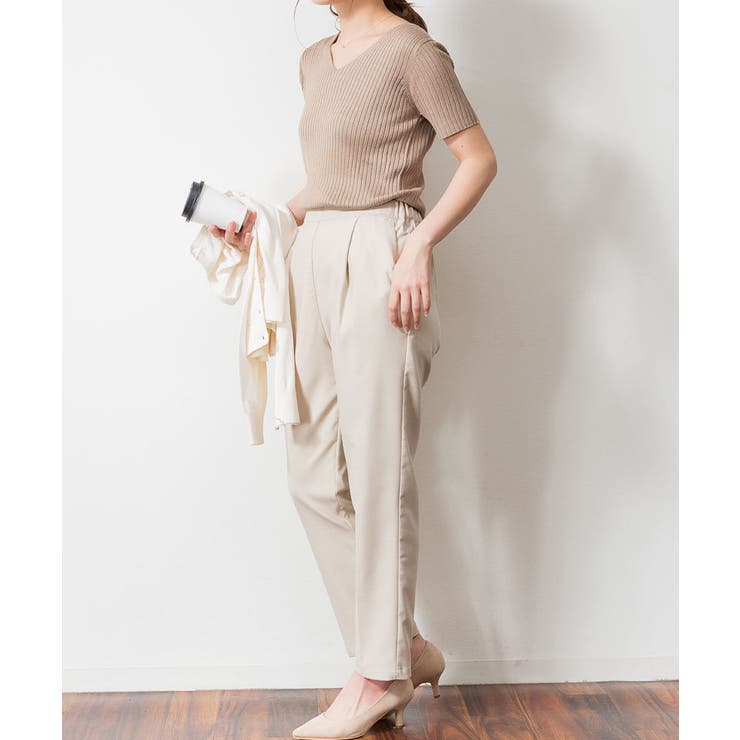 Vネックハーフスリーブサマーニット | atONE | 詳細画像26 