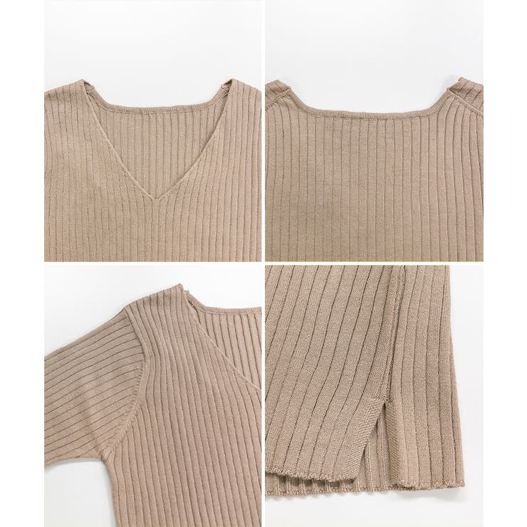 Vネックハーフスリーブサマーニット | atONE | 詳細画像40 