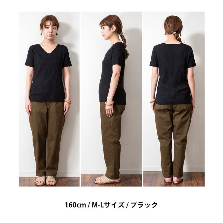 Vネックハーフスリーブサマーニット | atONE | 詳細画像6 