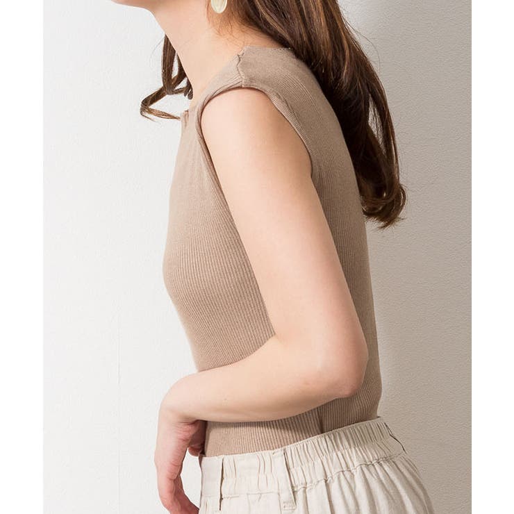 ボートネックフレンチスリーブサマーニット | atONE | 詳細画像24 