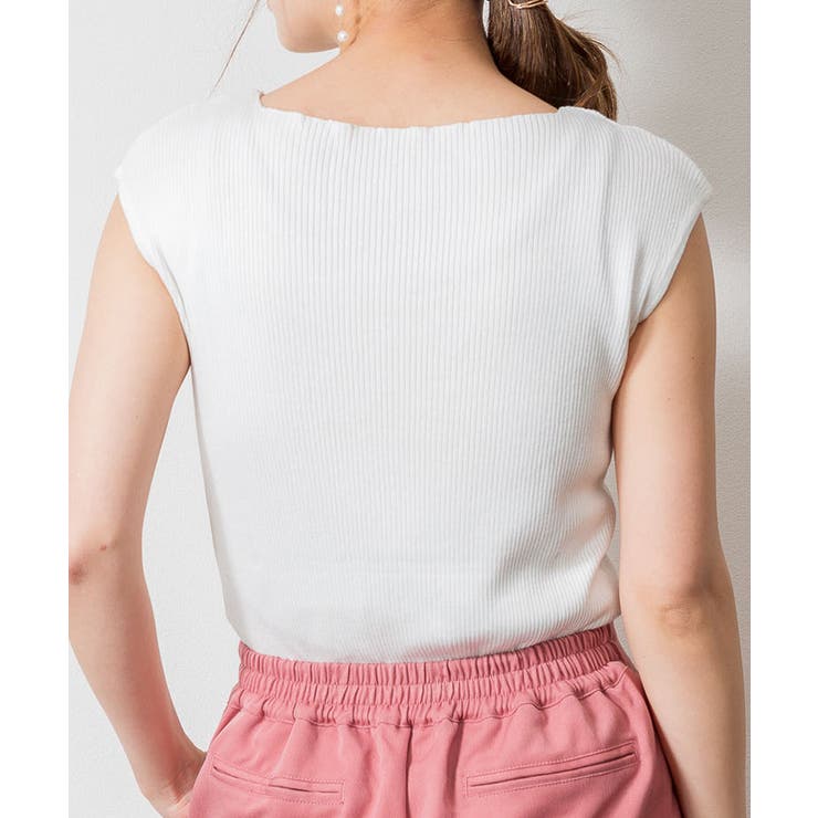 ボートネックフレンチスリーブサマーニット | atONE | 詳細画像32 