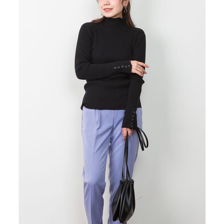 メロウ襟タートルネックリブニット | atONE | 詳細画像18 