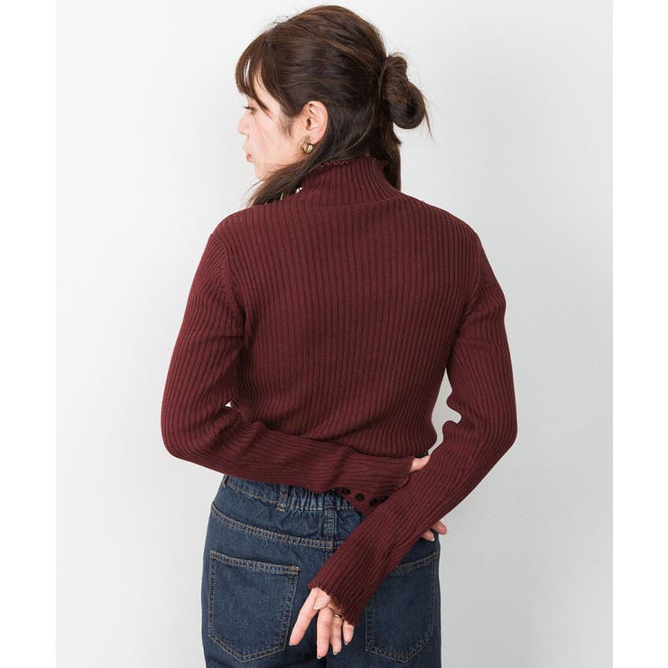 メロウ襟タートルネックリブニット | atONE | 詳細画像22 